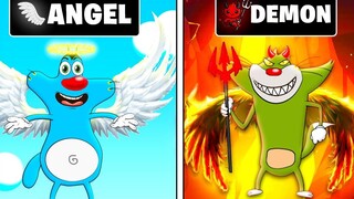 Roblox Angel Oggy Vs Demon Jack ใครชนะ Obby นี้ Rock Indian Gamer
