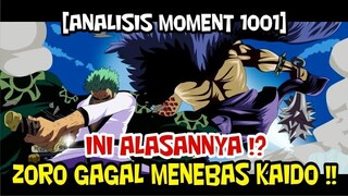 [ANALISIS MOMENT 1001] ZORO GAGAL MELUKAI KAIDO!! - INI ALASANNYA !?