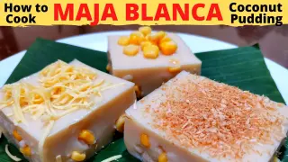 MAJA BLANCA | Filipino Coconut Pudding Recipe | Creamy Pinoy Dessert