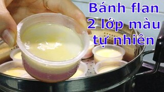 Cách làm bánh Flan 2 lớp màu tự nhiên, thơm béo, không bị rỗ | Tra My Cooking