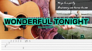 Wonderful Tonight - Ella Nympha Version - Fingerstyle (Tabs) chords + lyrics