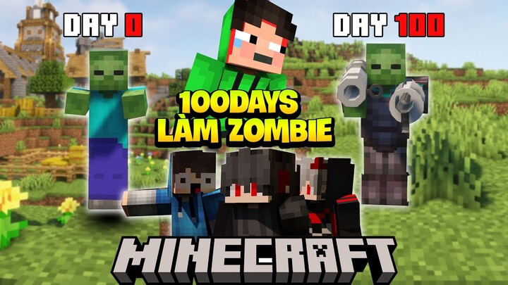 Siêu tóm tắt 100 ngày trở thành zombie chúa bất ổn mờ lem bọn dân làng siêu múp-Minecraft sinh tồn