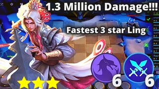 1.3 MILLION DAMAGE 3 STAR WYRMSLAYER LING IS CRAZY | MLBB MAGIC CHESS BEST SYNERGY COMBO TERKUAT