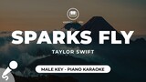 Sparks Fly - Taylor Swift (Male Key - Piano Karaoke)