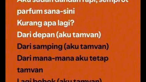Lagi Tamvan Full Lyrics