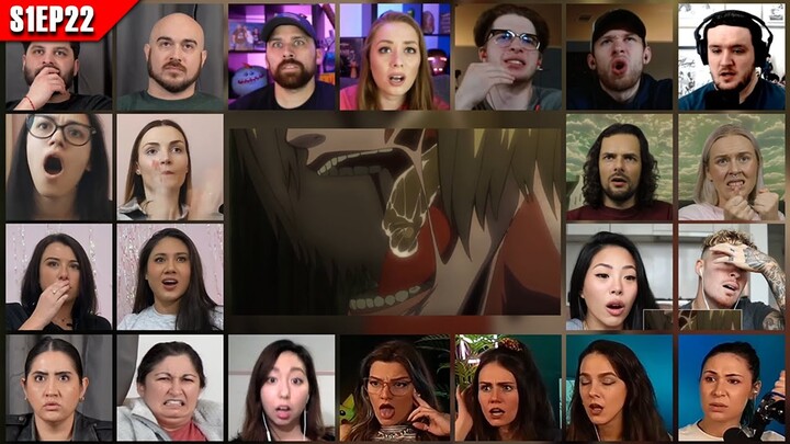 Attack on Titan Season 1 Episode 22 Reaction Mashup | 進撃の巨人