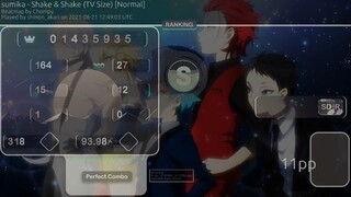 osu! shake shake no mods