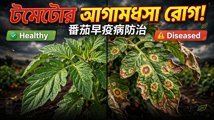 番茄早疫病这样防治，叶子再也不发黄！孟加拉农民经验 | টমেটোর আগামধসা রোগ দমন ১০০% কার্যকর উপায়