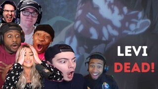 Levi’s Death! ATTACK ON TITAN FINAL SEASON 4 EPISODE 15 REACTION COMPILATION | WOW!Anime