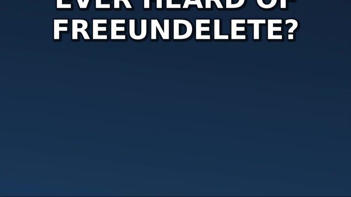 FreeUndelete: 3 Quick Facts in Under a Minute