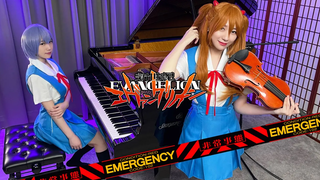 Neon Genesis Evangelion「วิทยานิพนธ์ของนางฟ้าผู้โหดร้าย」 เมื่อเรย์กับอาสึกะเล่นเปียโนและไวโอลิน