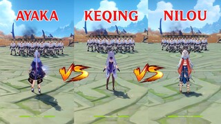 Ayaka vs Keqing vs Nilou! Who is the best? BURST COMPARISON!