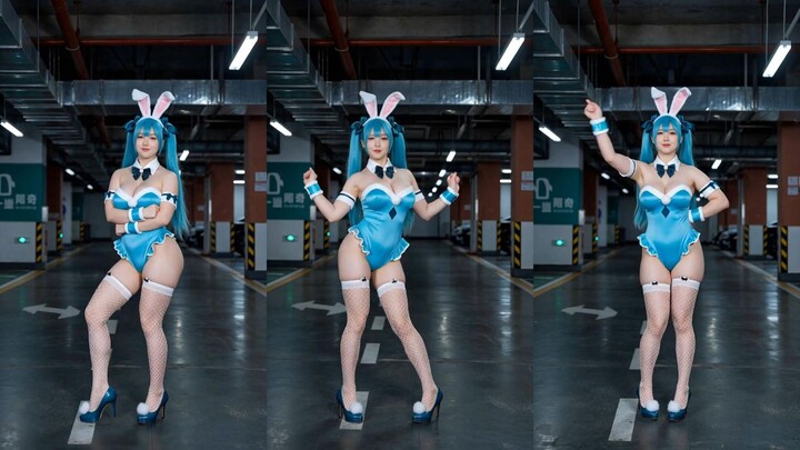 [Hatsune Miku White Bunny Girl] Mr. Chu Cover Dance ❤ Slightly Chubby Girl (⁎⁍̴̛ᴗ⁍̴̛⁎)