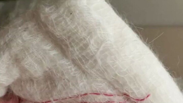 女子攒五只猫两年掉的毛 做成了一床猫毛被子