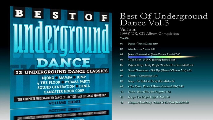 Best Of Underground Dance Vol.3 (1994) Various [CD Album]