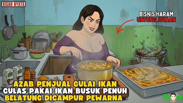 AZAB PENJUAL GULAI IKAN CULAS PAKAI IKAN BUSUK PENUH BELATUNG DICAMPUR PEWARNA