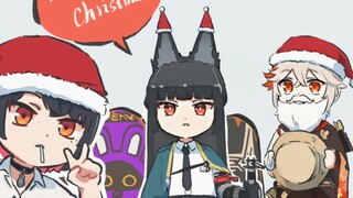 万叶:哪里有帽子，就有我的存在。还有俩个小帽子？！星见雅:Merry   Christmas！！艾莲:嘿嘿黑~画师《心脏弱真君》