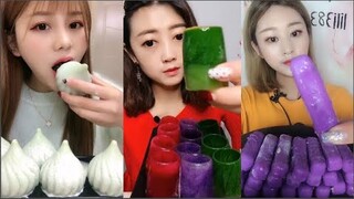 ASMR Thánh Ăn Đá Ăn Đá Lạnh Màu Sắc Hình Dạng Bất Thường Thú Vị - ASMR Ice Crunchy Eating sound#111