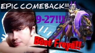 MOBILE LEGENDS EPIC COMEBACK! FREYA (How to use Freya in Rank with Voice over)