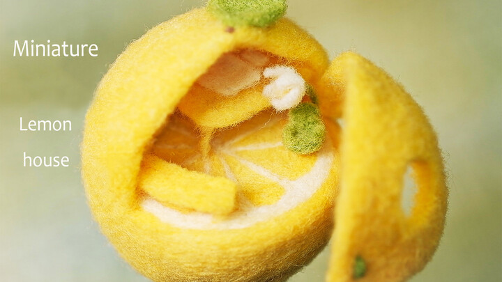 [Handcraft] Felted Wool | Miniature | Lemon House