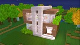 Cách xây nhà hiện đại sinh tồn  (nhà 1) #MiniWorld How to build a beautiful modern house Minecraft
