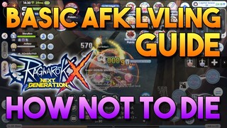 BASIC LVLING TIPS HOW TO NOT DIE DOING AFK LEVELING - RAGNAROK X: NEXT GENERATION