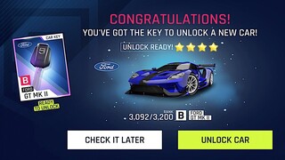 Ford GT MK II New Car Key Unlocked - Asphalt 9: Legends