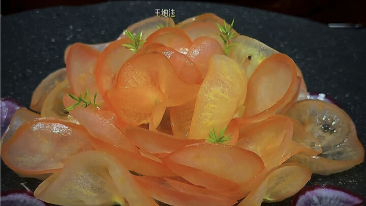 Shredded Potato Salad with Vinegar, Sugar-Drizzled Tomatoes