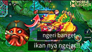 NGERI BANGET !! BANE JUNGLER IKAN NYA NGEJAR 😱