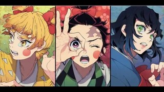 【鬼灭之刃】三人组现状：挨打、搬砖、揍人