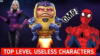 Top Level Useless Characters in Marvel Future Fight | MFF HINDI INDIA