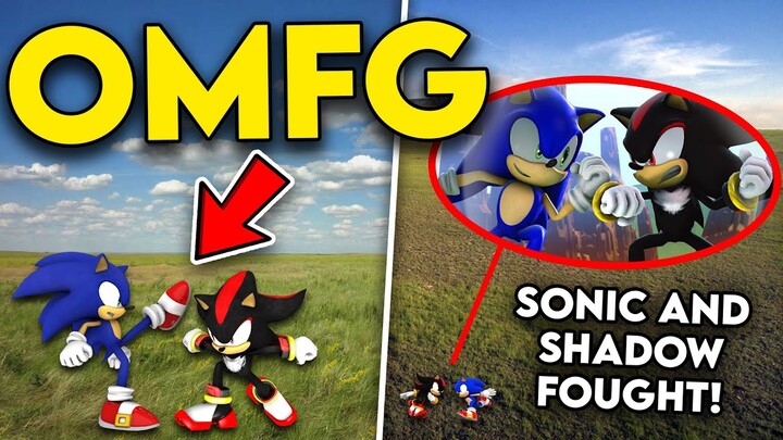 DRONE CATCHES SONIC AND SHADOW THE HEDGEHOG FIGHTING IN REAL LIFE!! (ON CAMERA)