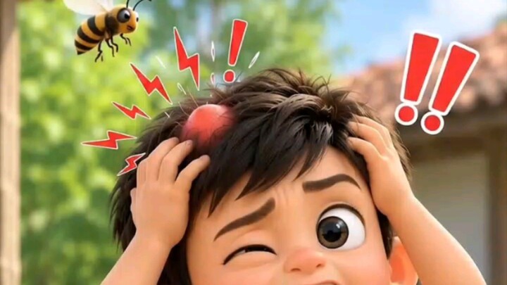 🐝 Mika dan Lebah Marah !😱             #Mika #LebahMarah #Animasi3D #CeritaAnak