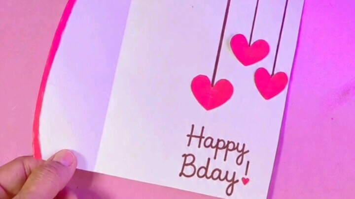 DIY papergift Idea Cute Bday card