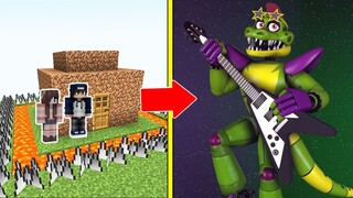 Montgomery Gator (FNAF Security Breach) Tấn Công Nhà Được Bảo vệ Bởi bqThanh và Ốc Trong Minecraft