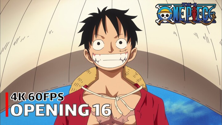 One Piece - Opening 16 【Hands Up!】 4K 60FPS Creditless | CC