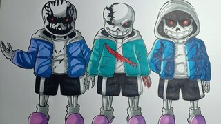 How To Draw Former Time Trio Phase 3 UNDERTALE Vẽ Bộ 3 thời Gian trước Giai Đoạn 3