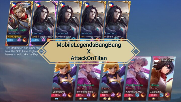 ATTACK ON TITAN collab MobileLegengs:BangBang