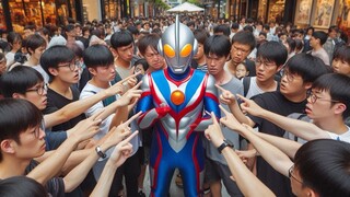 Ultraman was so hungry that he snatched the cake from the children, and was criticized by everyone a