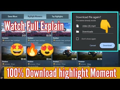 Download highlights Moment Pubg Mobile | How To Download highlight Moment in Pubg Mobile