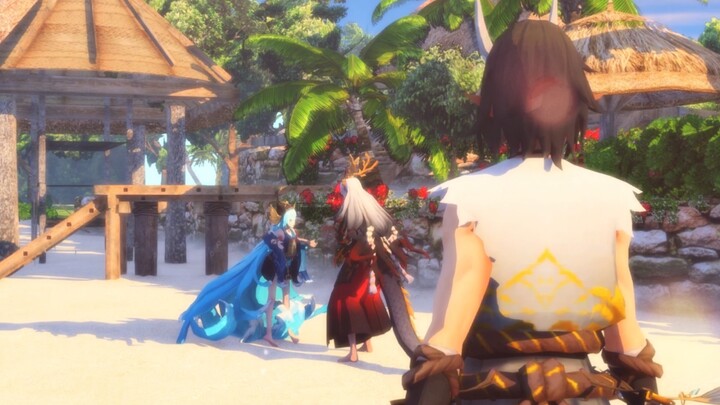 [ Onmyoji mmd] Linghai Goldfish Princess: My brother dares to eat shit! Suzuka Gozen: My brother dar