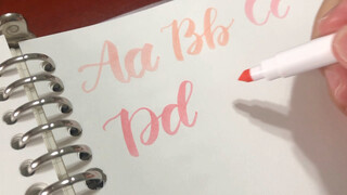 【小乔同学】Crayola细杆50色试色｜Brushlettering｜手写英文字母