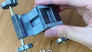 订书针创意玩法！制作订书针车