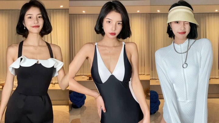 Slightly sexy, conservative swimsuit! I've tried over a thousand pieces—this one suits everyone! A m