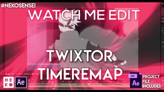 Twixtor + TimeRemap - AMV EDIT TUTORIAL For AfterEffects  #NekoSensei