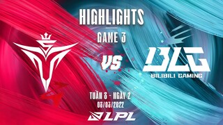 V5 vs BLG| Highlights - Game 3 | Tuần 8 Ngày 2 | LPL Mùa Xuân 2022