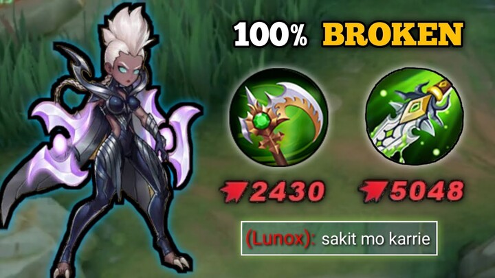 KARRIE USERS, TRY THIS GREEN BROKEN ITEM COMBO | KARRIE MOBILE LEGENDS