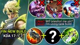 TRY THIS YIN NEW ONESHOT BUILD & EMBLEM TO COUNTER ALL TANKY HEROES | SOLO CARRY | 17 KILLS | MLBB