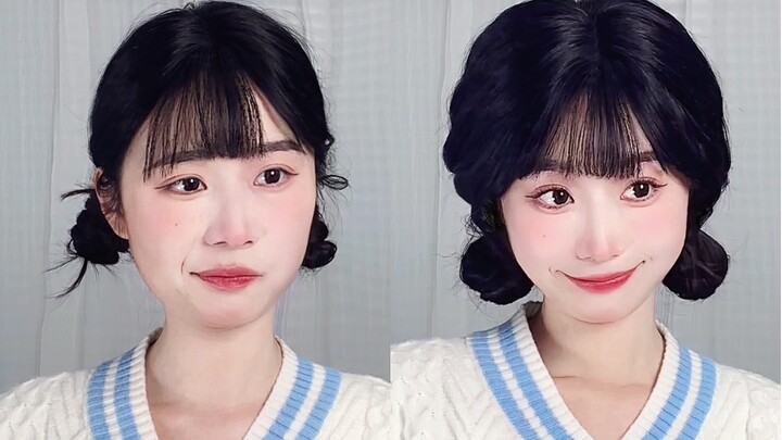 Hướng dẫn làm tóc hai búi! Siêu bồng bềnh, giúp mặt nhỏ hơn, dân “vụng về” nhất định phải học