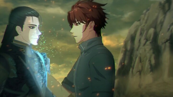 [Fire extinguishes sorrow] He walked slowly towards him in another time and space, with a leisurely 